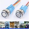 2pcs 16mm Metal Push Button Power Switch Waterproof Flame Retardant Latching w/Wire Socket LED Light On Off 3V 6V 12V 24V