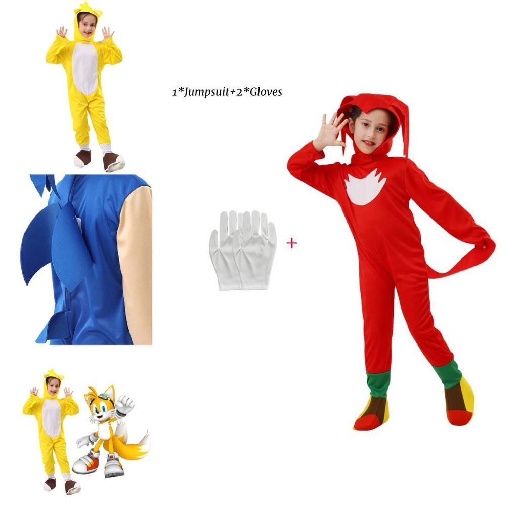 Blue Sonic Hedgehog Costume For Carnival Party Super Speed Kid's Cosplay Outfit