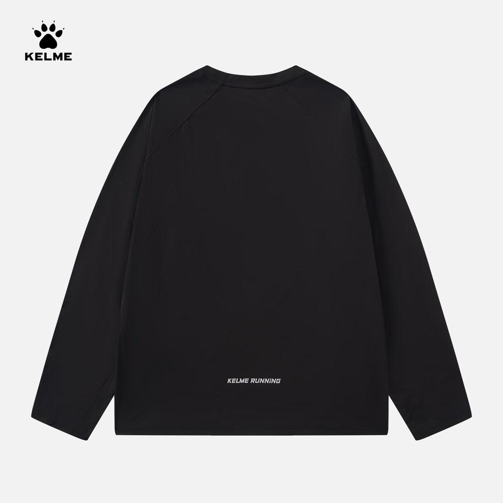 KELME Spring Cotton-Feel Quick-Dry Long Sleeve Sports T-Shirt Running Football Training Long Sleeve Sportswear Agate