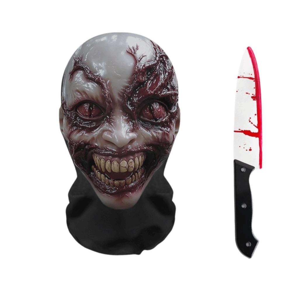 Scary Design Cosplay Mask Stretch Mesh Horror Mask Ghost Face Full Face Mask Performance Show