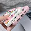 Matte Leather Texture TPU Soft Phone Case For iPhone 16 Pro Max 15 Pro 14 13 12 11 Floral Print Slim Shockproof Bumper Cover