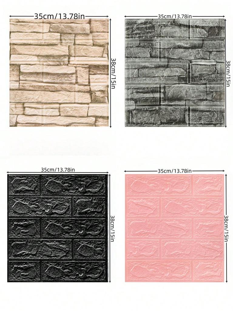 Home decoration supplies Wall decoration peel wallpaper brick detachable wallpaper peel paste self-adhesive 5 sheets 1 set