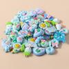 Mixed 10pcs Resin Colorful Heart Flower Animal Rainbow Charms for Earring Necklace Handmade Jewelry Making Accessories