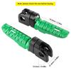Yctze Pair of Front Foot Pegs Aluminum Alloy Pedals Fits Kawasaki Ninja Z125PRO Z250 / SL Z400Z900 (Green)
