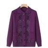 Spring Autumn Middle-Aged Elderly Women's Sweater Thin Cardigan Jackets Casual Long Sleeve Coats Female Knitted Sweater