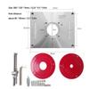 Aluminium Router  Table Insert Plate With Center Hole Plate For Woodworking Benches Router Plate Wood Tools Milling Trimming Machine
