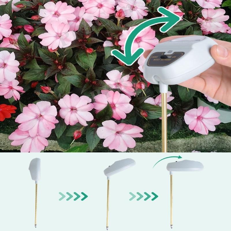 4 In 1 Soil Tester for Light pH Nutrients Humidity Detection Soil Meter for Gardening Agriculture Farm