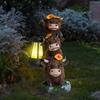 JYL TS/073,Cute Cow Pendant Light Resin Solar Outdoor Light Animal Statue for Garden Path Decor