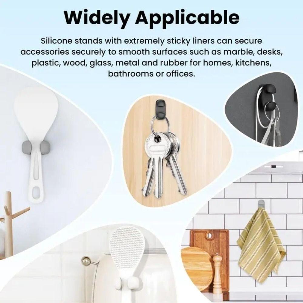 Portable Hook Waterproof Spoon Rice Shovel Rack New Plug Holder  Kitchen Bathroom Room