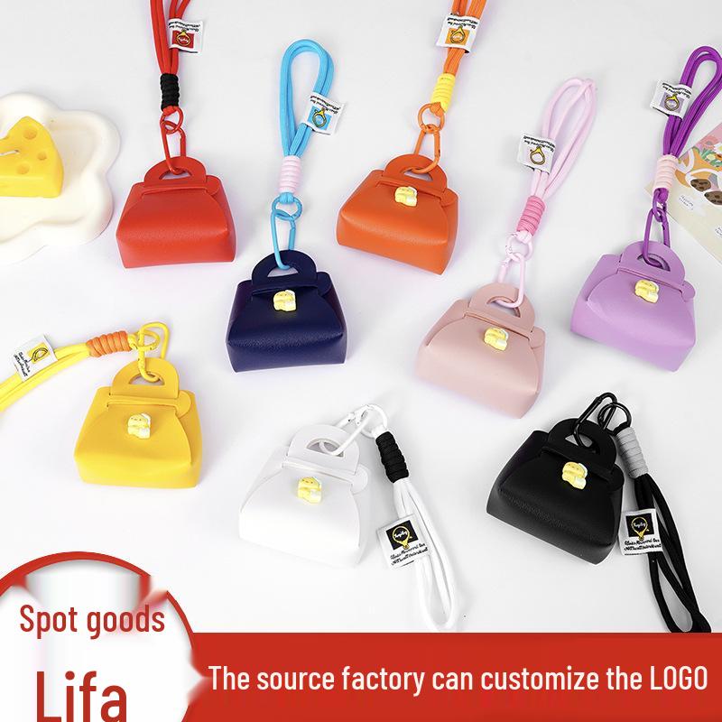 Portafoglio Mini Anatra Cartone Animato Multicolore con Portachiavi in Corda Intrecciata a Mano e Ciondolo Creativo Regalo.