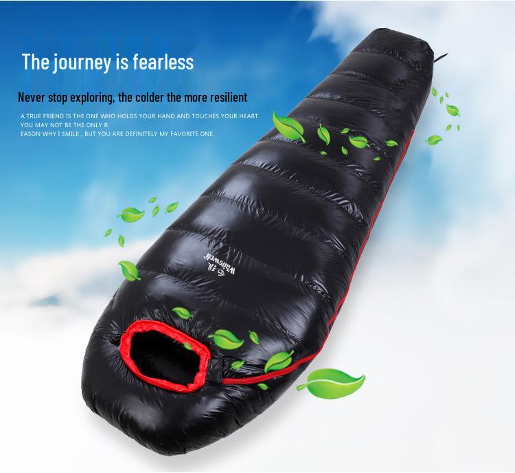 Adult Mummy Sleeping Bag -25°F for Camping and Travel, Duck Down