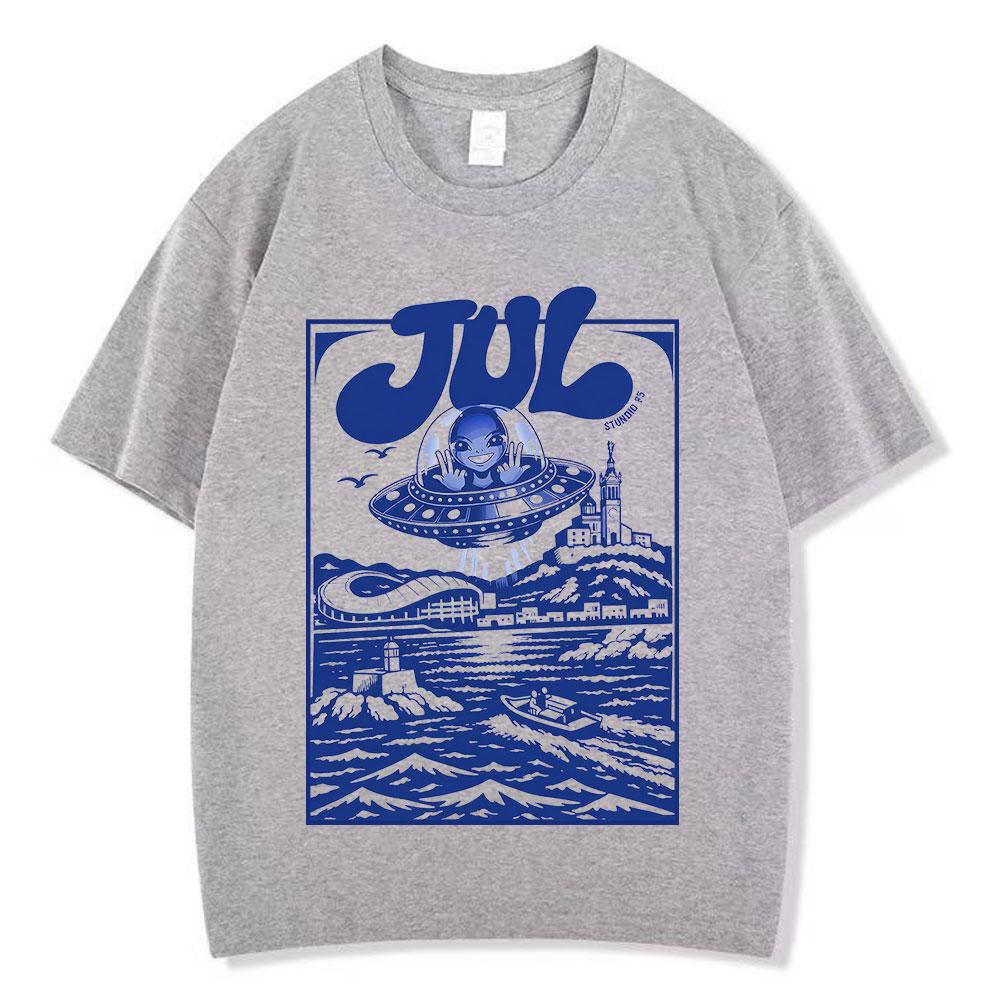 Rapper Jul Fashion Print T Shirt Unisex Women Hip Hop Tshirt Short Sleeve Loose Casual Cotton Oversized Aesthetic Trendy Tshirts