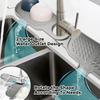 Slope Shape Sink Splash Guard Rotatable Faucet Drip Catcher Tray Sink Faucet Mat  Kitchen Sink