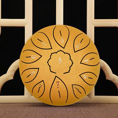 6-Inch Steel Tongue Drum with Mallets Note Stickers Stand 11 Notes Meditation Yoga Sound Therapy Hand Pan Drum Musical Percussion Instrument