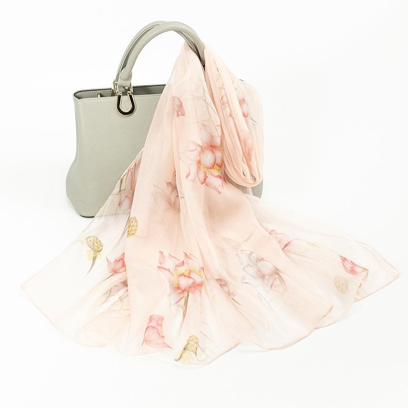 Shanghai Story New Mulberry Silk Scarf Women's Summer Thin Versatile Printed Shawl Mom Gift Scarf