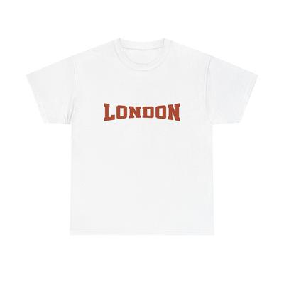 London Logo Grafik T-Shirt Unisex Schweres Baumwoll-T-Shirt