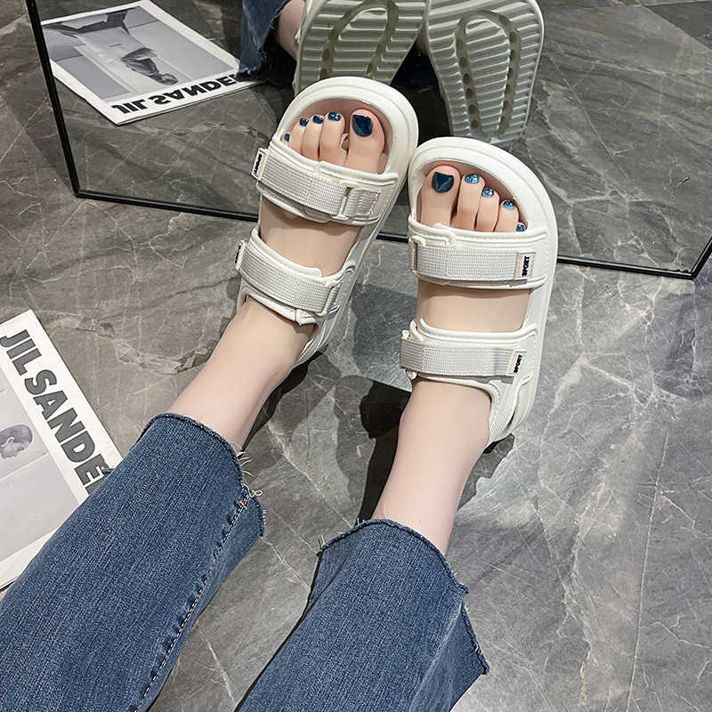 Fashion Strips Round Toe Sneakers Slippers Youth Sandal White Shoes For Womens Sports Fashion Cuddly Super Brand Lux Cheapest Gym