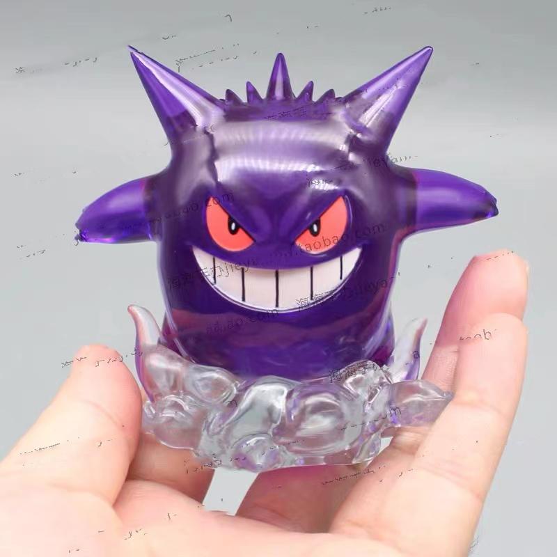 New 8cm Pokemon Figure Snorlax Gengar Transparent Action Figure Statue Anime Model Doll Decoraion Collectible Toys Gift Pvc
