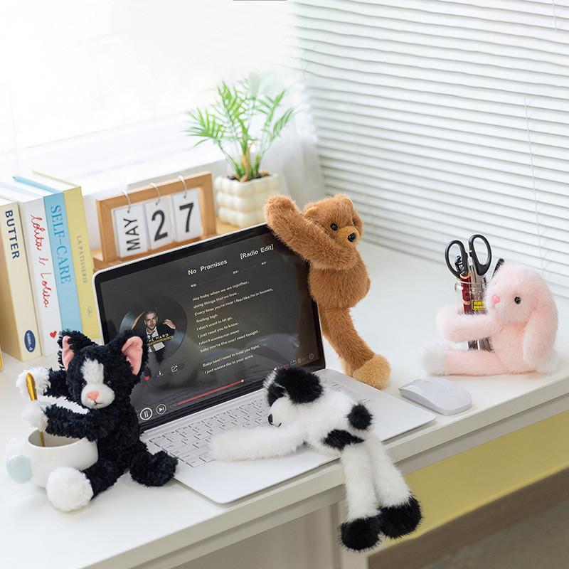 Cat Rabbit Cute Bear Magnetic Cartoon Plush Kid Toy For Desktop Decoration