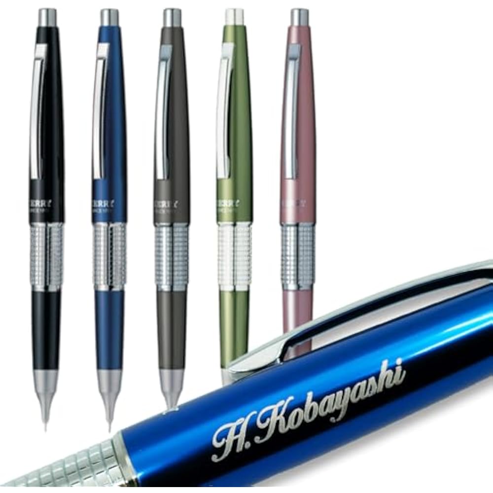 P1035 Personalized Pentel Mechanical Pencil, Permanent CIL, Kelly, 0.5 Cap Type, Laser Engraving