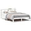 VidaXL Bed Frame with Headboard White 120x200 Cm Solid Pine Wood, Bed, Bedroom Furniture, Wooden Bed, Bed 3306046