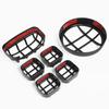 Midimttop Motorcycle Matte Black Headlight Turn Signal Tail Light Grille Cover Headlamp Light Cover