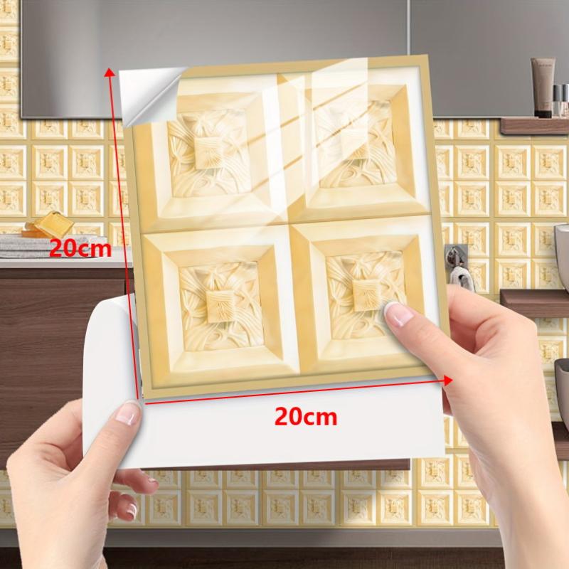 10 stuks 20*20cm Antislip Vloersticker Huurder Vriendelijk Muur- & Vloertegels Afneembaar & Plakbaar Vloerstickers Doe-het-zelf Voor Badkamerrenovatie