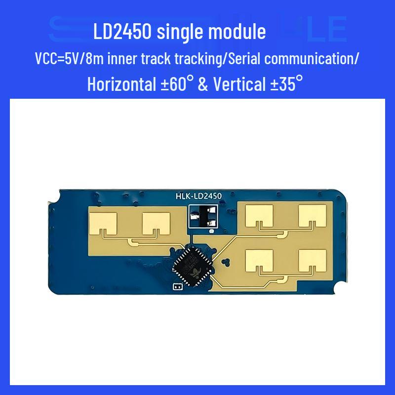 Hai Ling LD2450 24G Human Movement Tracking Radar Module - Wall-Mountable, One Transmitter, Two Receivers