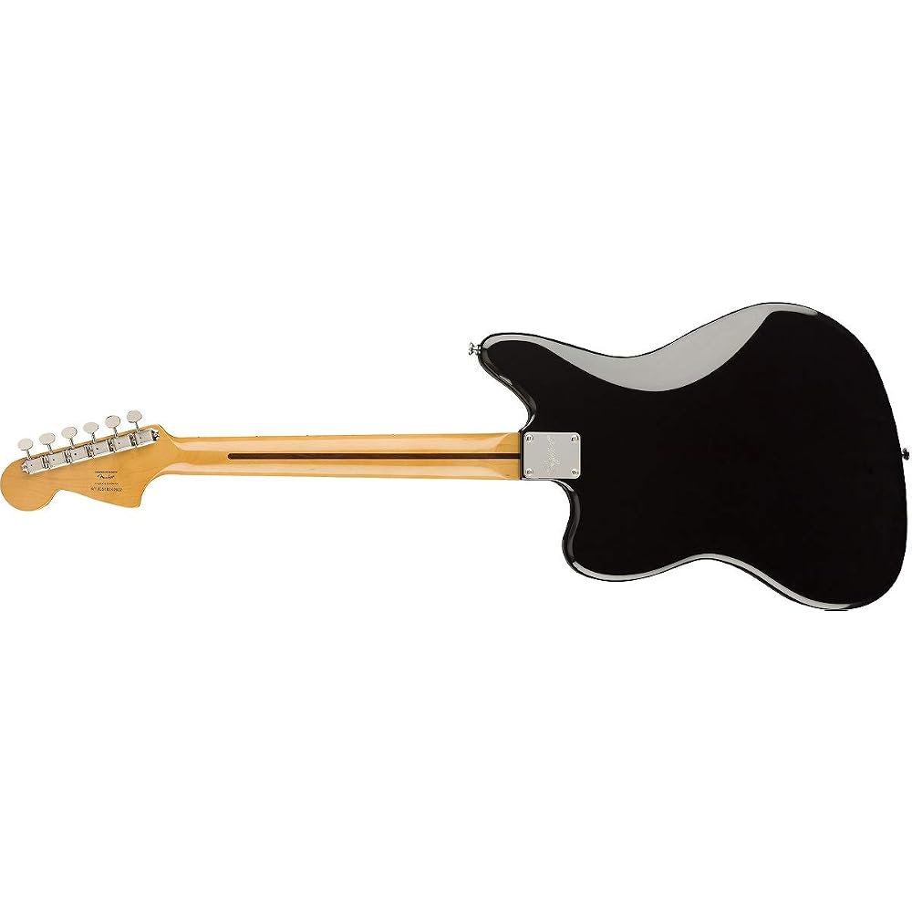 Squier by Fender Electric Guitar Classic Vibe '70s Jaguar®, Laurel Fingerboard, Black with Soft Case