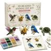 Animal Shape 3D Beaded Animal Kit Cute Design DIY Bead Craft Kit  For Adults & Kids