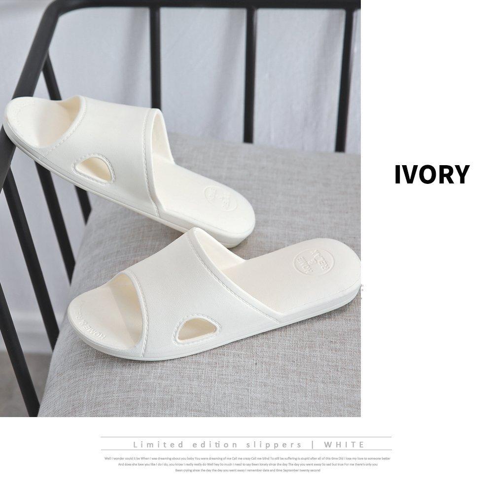 Nordic Size L [mianshe] Ultra-Lightweight Sandals/Slippers, Hygienic, Comfortable, Non-Slip, Unisex, Ivory,