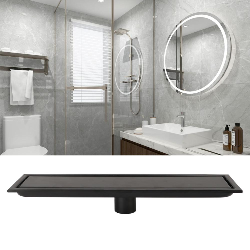 Rectangle Shower Drain Invisible Floor Drain Large Capacity Linear Floor Drain Kitchen