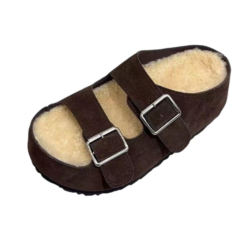 Mode Flats Plattform Damen Baumwollpantoffeln Wildleder Casual Winterschuhe Gehen Warm Damenstiefel 2025 Mode Kleid Zapatillas De Mujer