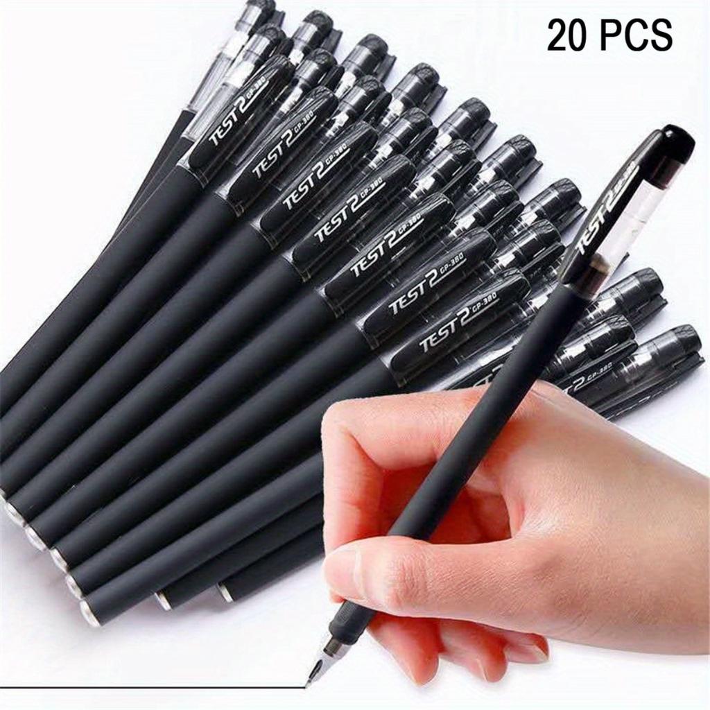 20 kusů černých gelových per 0,5 mm, Vhodné pro školní nebo kancelářské použití, Podpisová pera pro podnikání, Pera na studentské zkoušky