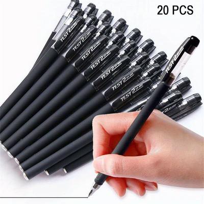 1/10/20-Piece Set of Black Gel Pens with 0.5mm Tip for Smooth Writing