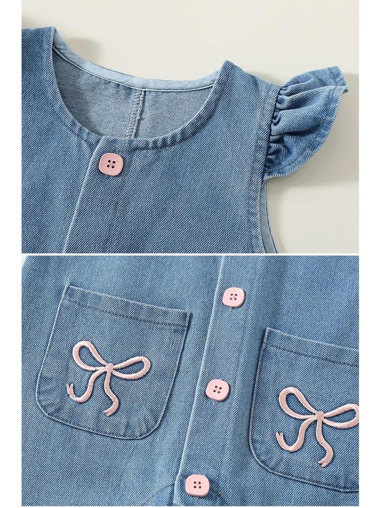 Baby Girl Denim Overalls: Cute and Fashionable Spring & Autumn Romper Set for Infants