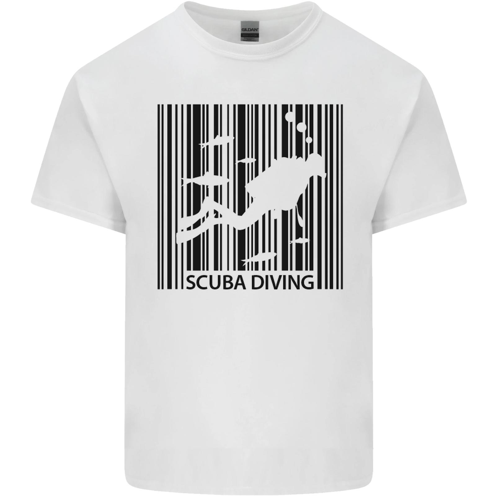 Scuba Barcode Diving Diver Dive Funny Mens Cotton T-Shirt Tee Top XL