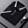 Summer Men's Polo Shirt Casual Solid Color Middle-aged Business Collar Breathable Short Sleeved Men's T-shirt