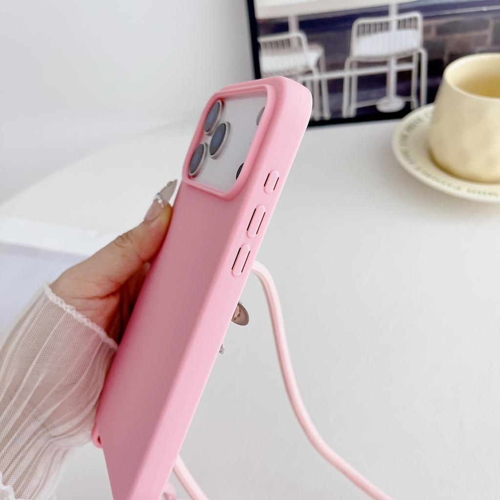 Crossbody Lanyard Strap Acrylic Chain Silicone Case For iPhone 17 Air 17 16 15 14 13 12 11 Pro Max X XR Max 7 8 Plus Samsung S25 S24 23 Ultra Plus