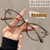 Ultralight Hd Cat-eye Reading Glasses For Women's Anti-blue Light Fashion Young Middle-aged And Elderly Goggles