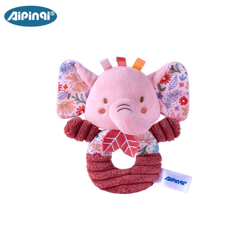 

Aipinqi Pink Hand-Crank Plush Doll & Rattle for Newborns (0-1 Year)