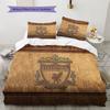 Set Copripiumino Trapuntato con Fantasia Liverpool Football Club Decorazione per la Casa Regalo (1 * copripiumino + 2 * federe senza imbottitura).xwn