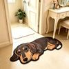 Soft Cartoon Animal Carpet Water Absorption Bedroom Bedside Mat Fun Dog-Shaped Rug  Home Decoration