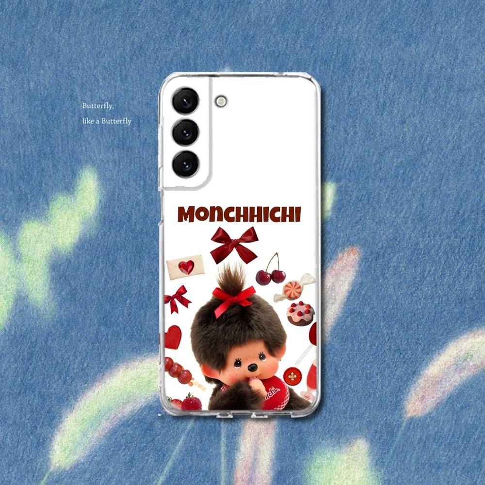 

Cute M-Monchhichis Phone Case Silicone For Samsung S30,S23,21,22,20 Ultra,S20 FE lite,S10,9,PIus Note20ultra Cover Clear SamsungS9