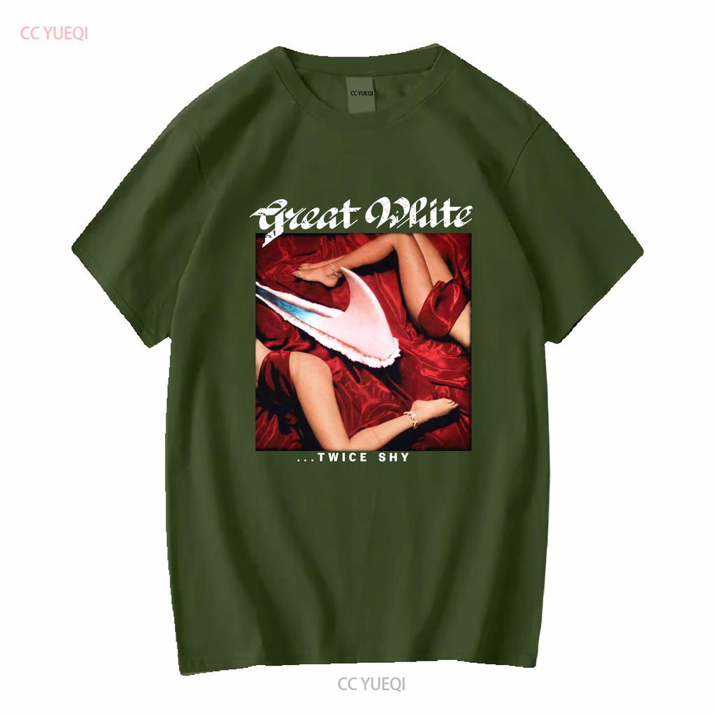 Great White Band Twice Shy Tour 1989 Black S 2345XL T shirt long or short sleeves vintage Washed streetwear Stretched