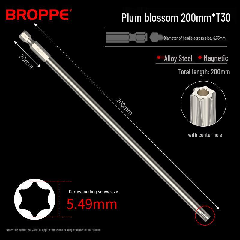 Plum Blossom Magnetic Drill and Screwdriver Bit Set