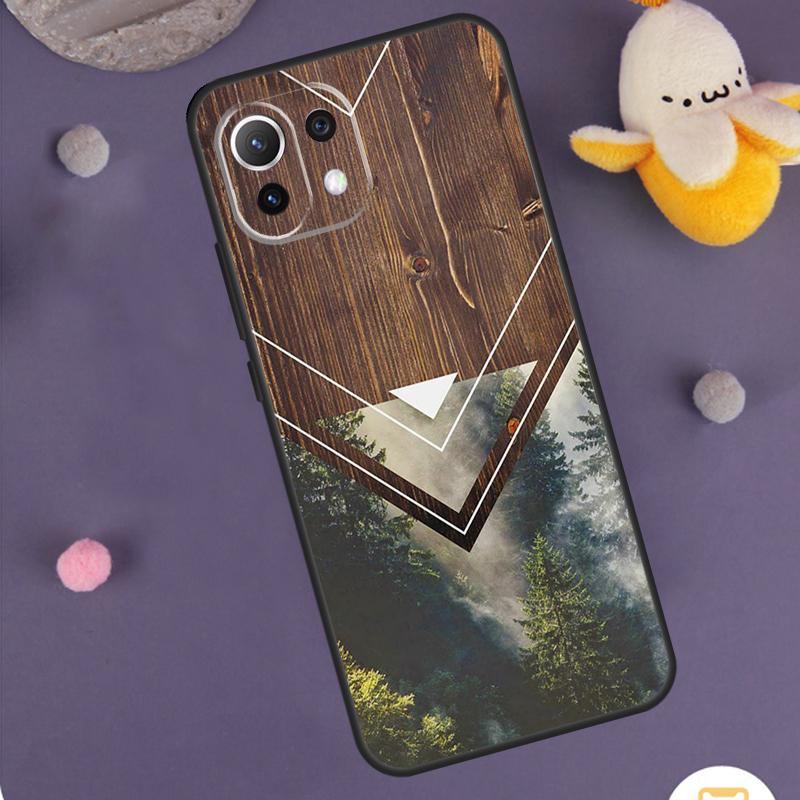 Forest Geometry Wood Nature Case For Xiaomi 15 Ultra 14 13T 14T 15T 17 Pro Max POCO F8 Ultra F5 F6 F7 X5 X6 X7 Pro Cover