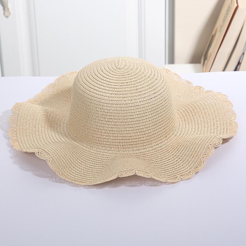 Spring And Summer Women's Hat Sunscreen Beach Fisherman's Straw Hat, Large Brim, Bamboo Hat, Bowtie, Fashion Outdoor H31