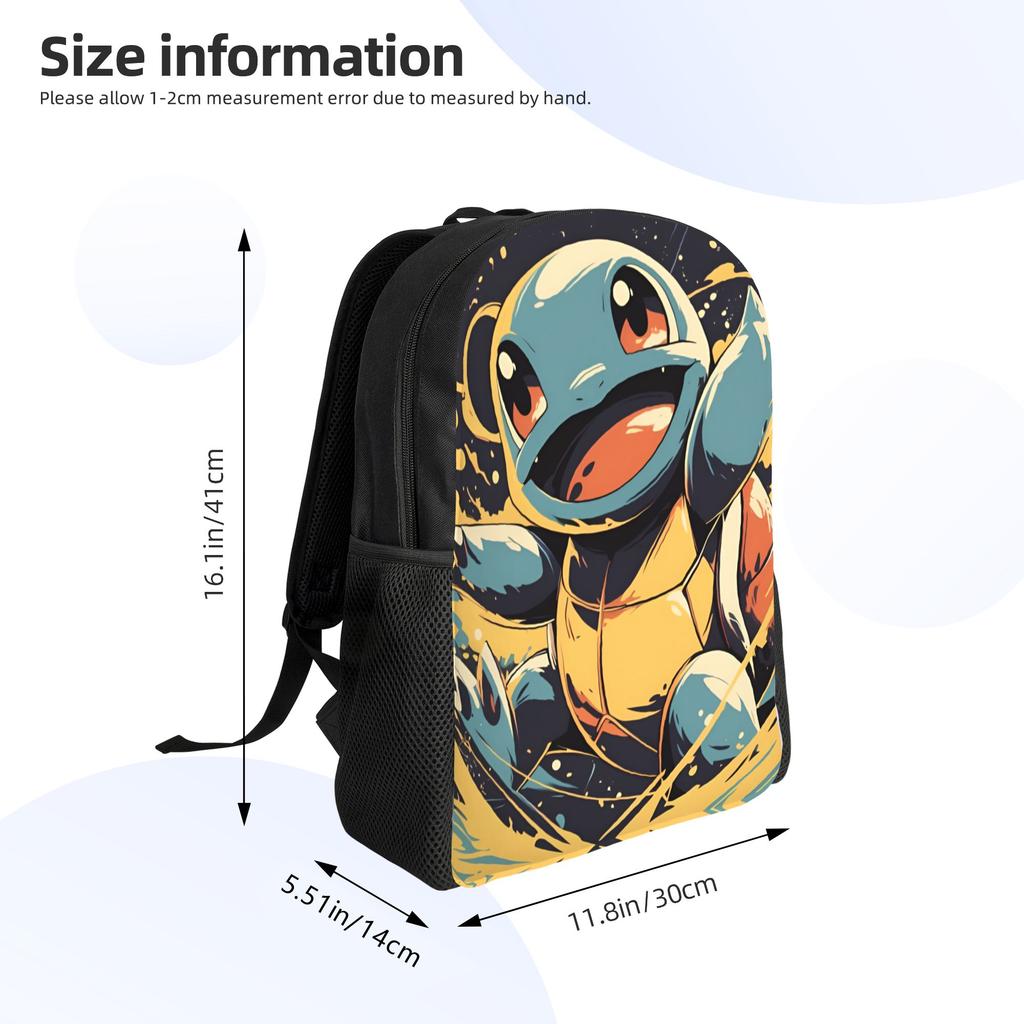 S-Squirtles Backpack for Women Men School College Student Bookbag Fits 15 Inch Laptop Cartoon Bags