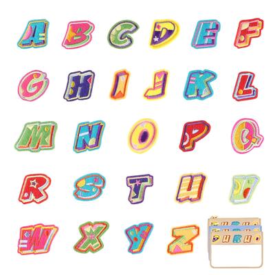Embroidery Logo Badge English Letter Patch Cloth Label Clothing Accessories Cartoon Animation Embroidery Cloth Sticker